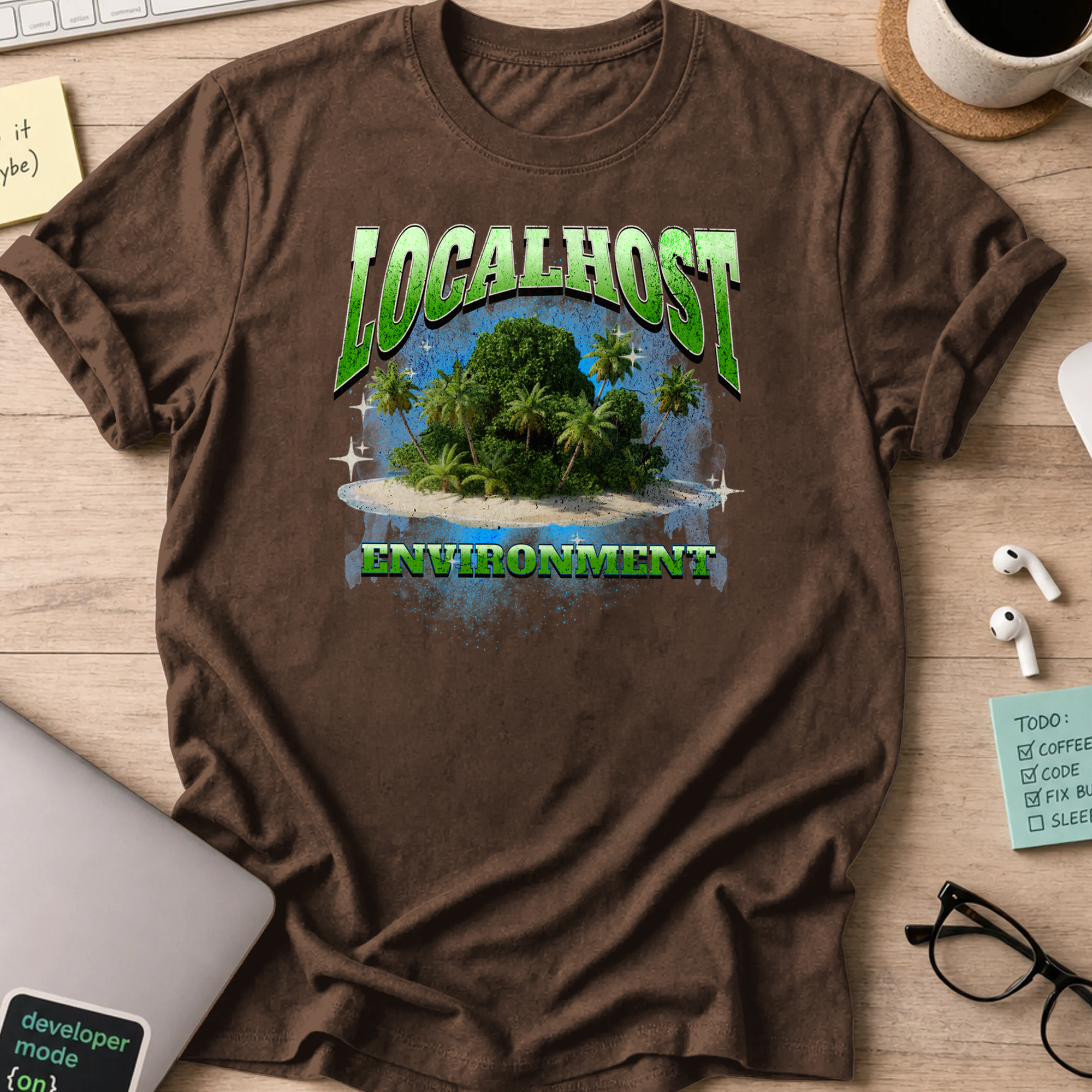 localhost paradise shirt - Dark Chocolate