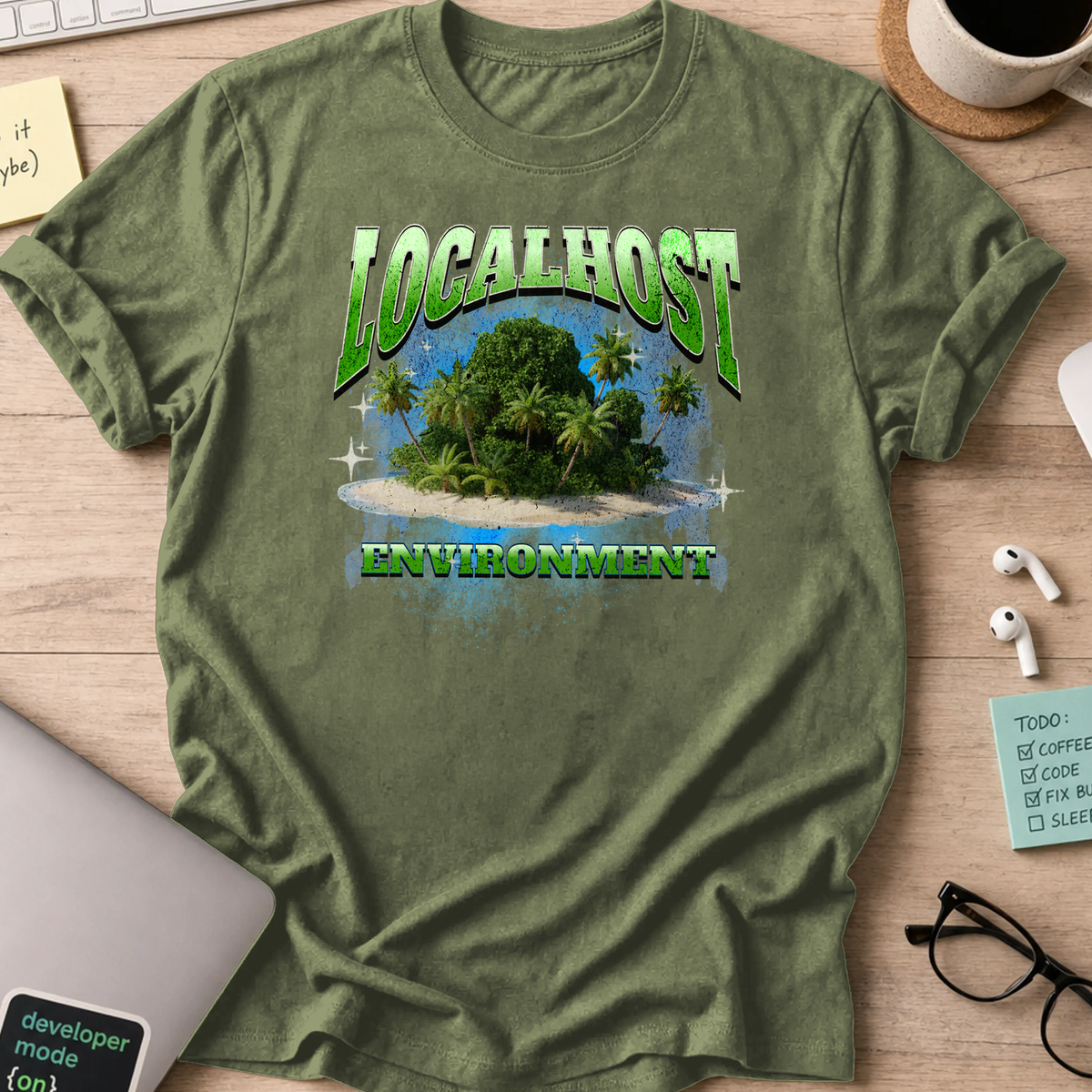 localhost paradise shirt - Military Green