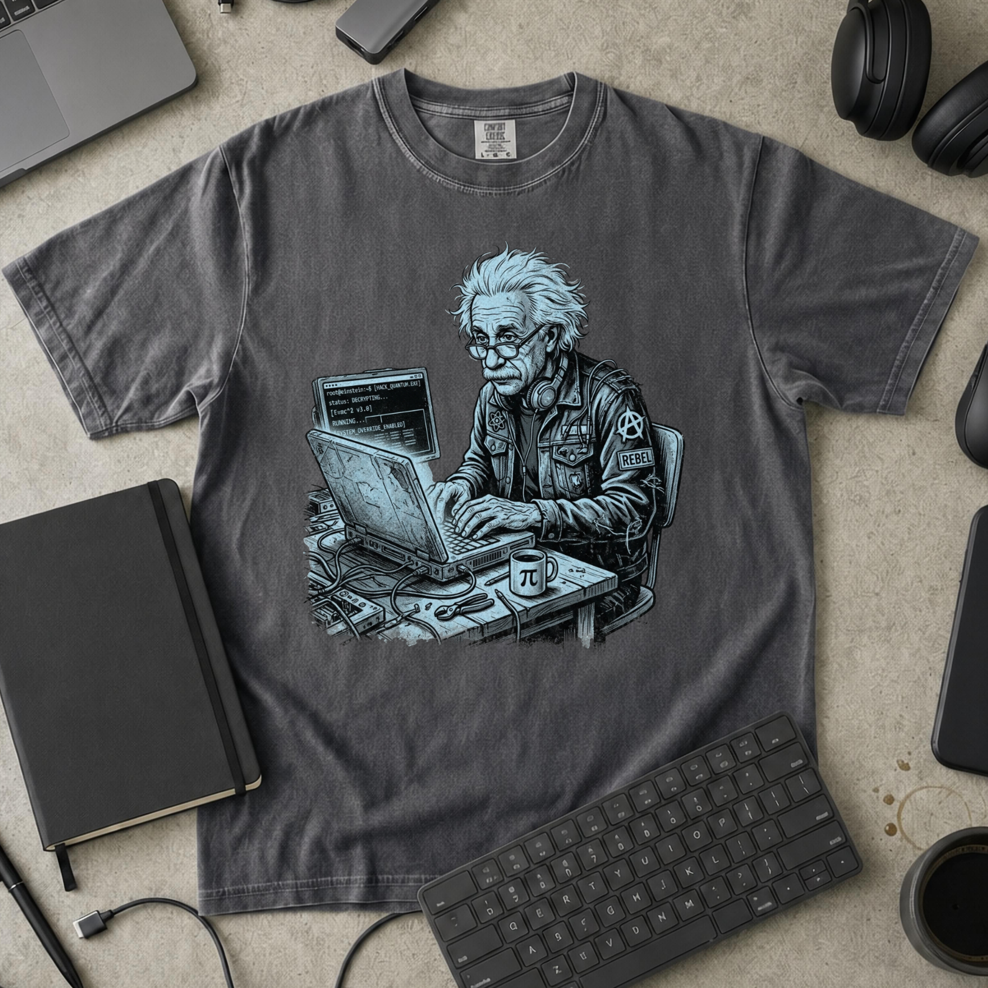 Mad Scientist Coder Premium Shirt — pepper Premium Shirt mock-up
