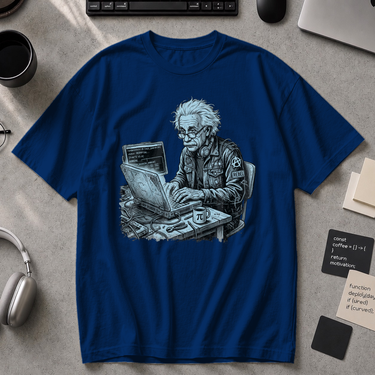 Mad Scientist Coder Premium Shirt - True Navy