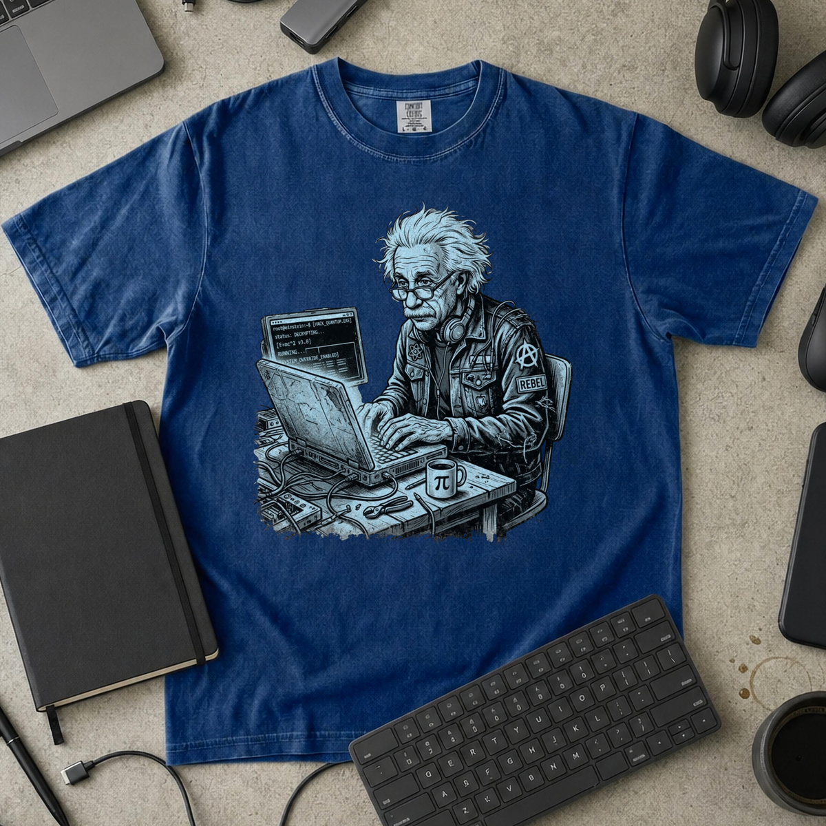 Mad Scientist Coder Premium Shirt — true navy Premium Shirt mock-up