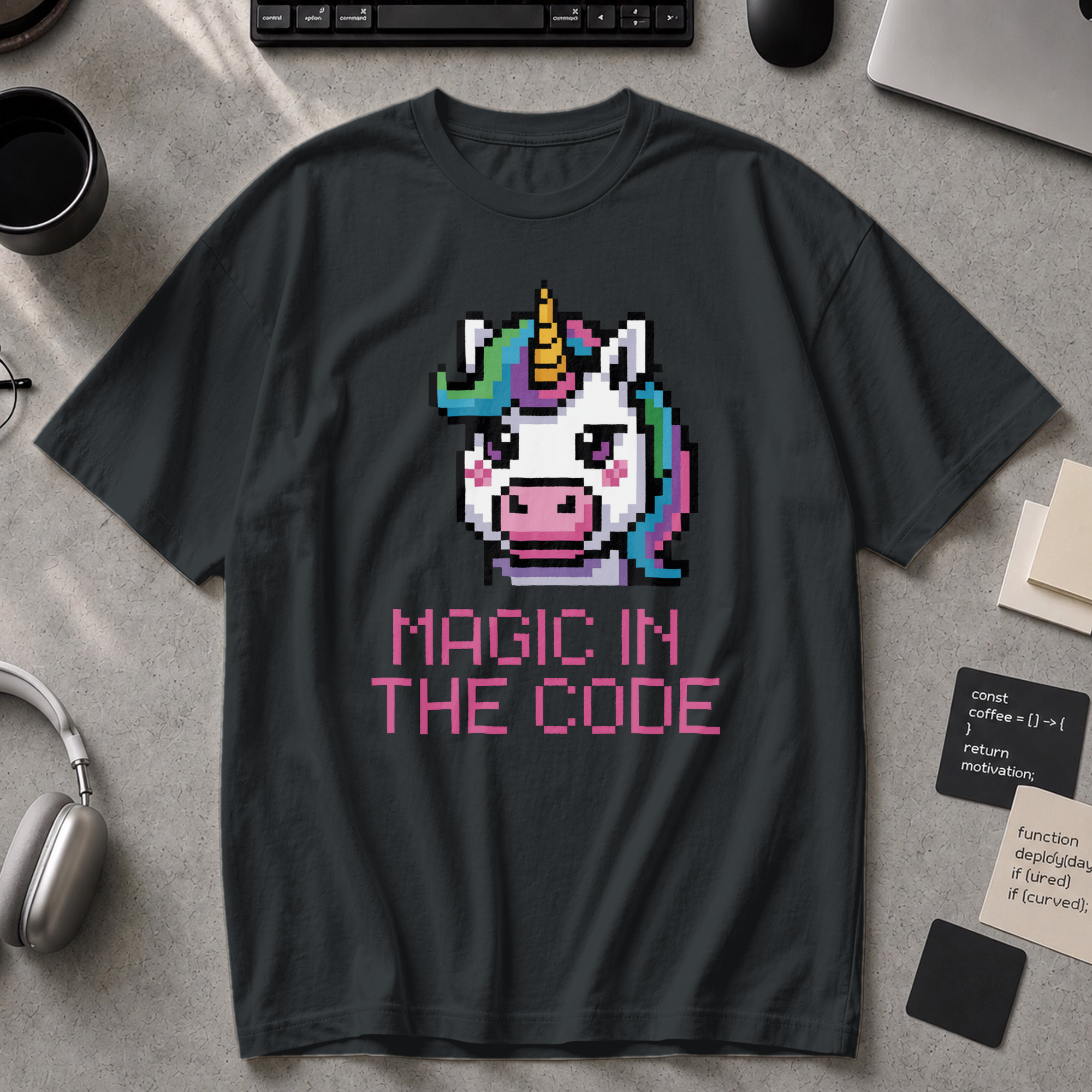 magic in the code Premium Shirt - Black