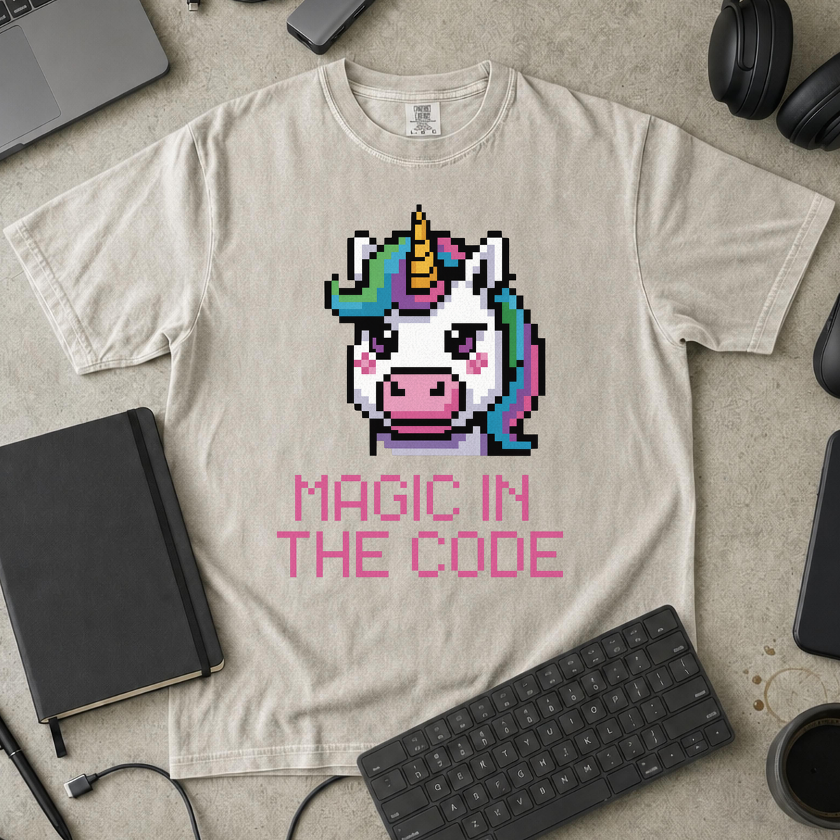 magic in the code Premium Shirt — ivory Premium Shirt mock-up