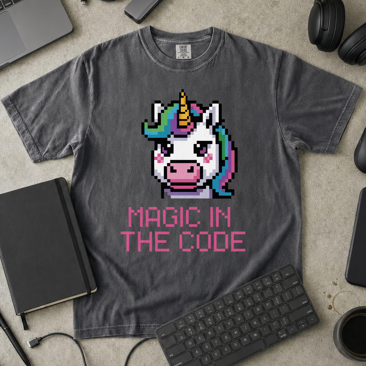 magic in the code Premium Shirt — pepper Premium Shirt mock-up