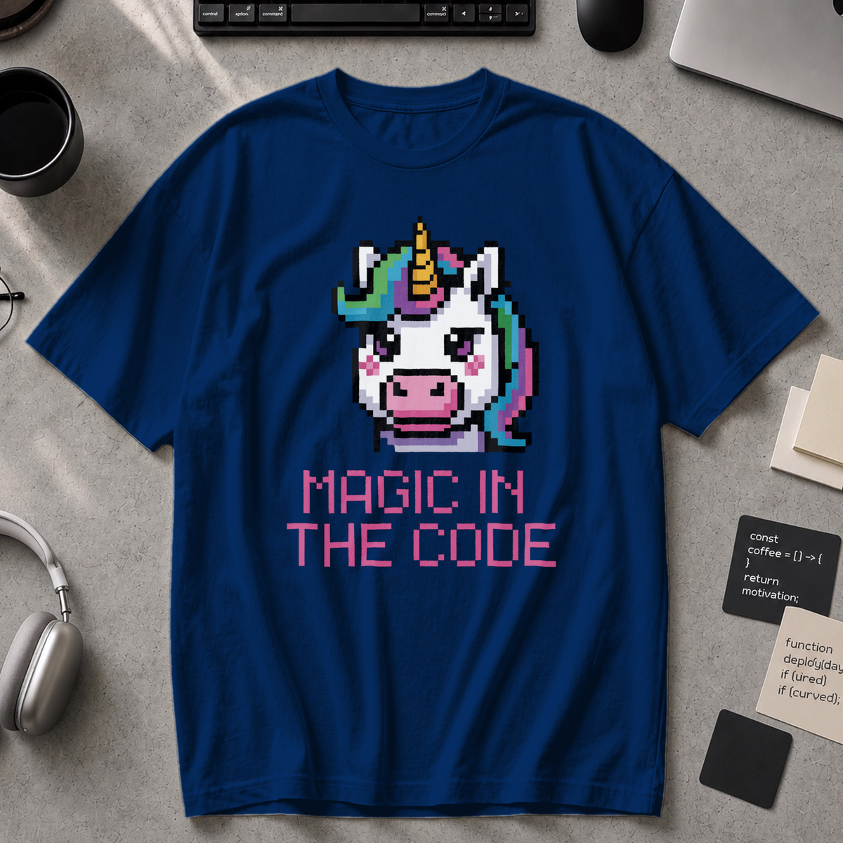 magic in the code Premium Shirt - True Navy