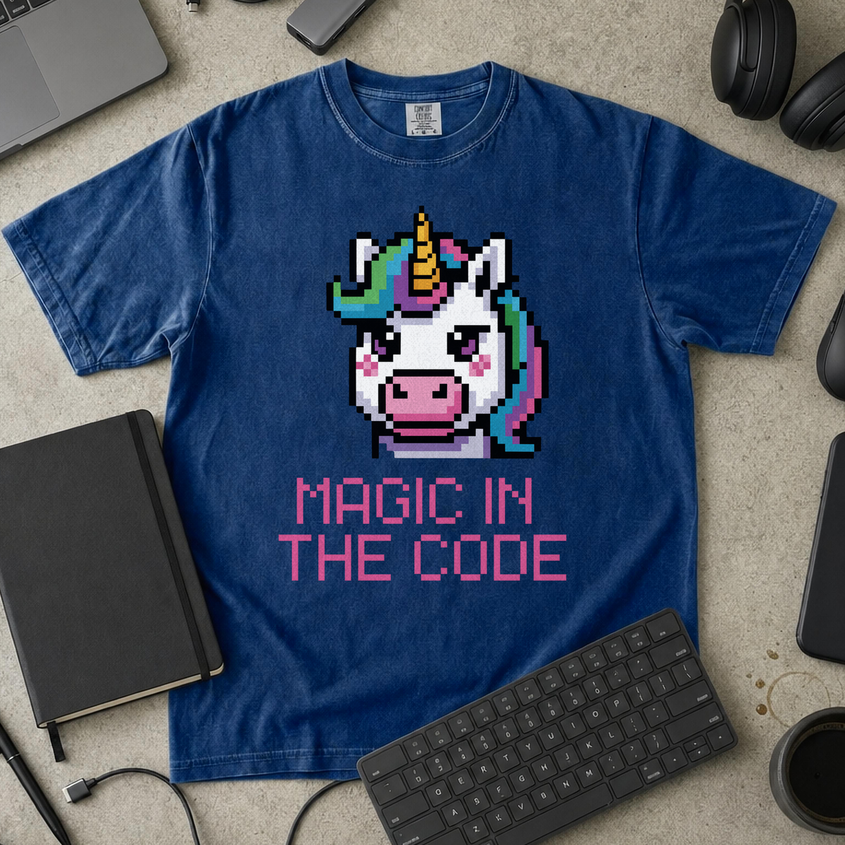 magic in the code Premium Shirt — true navy Premium Shirt mock-up