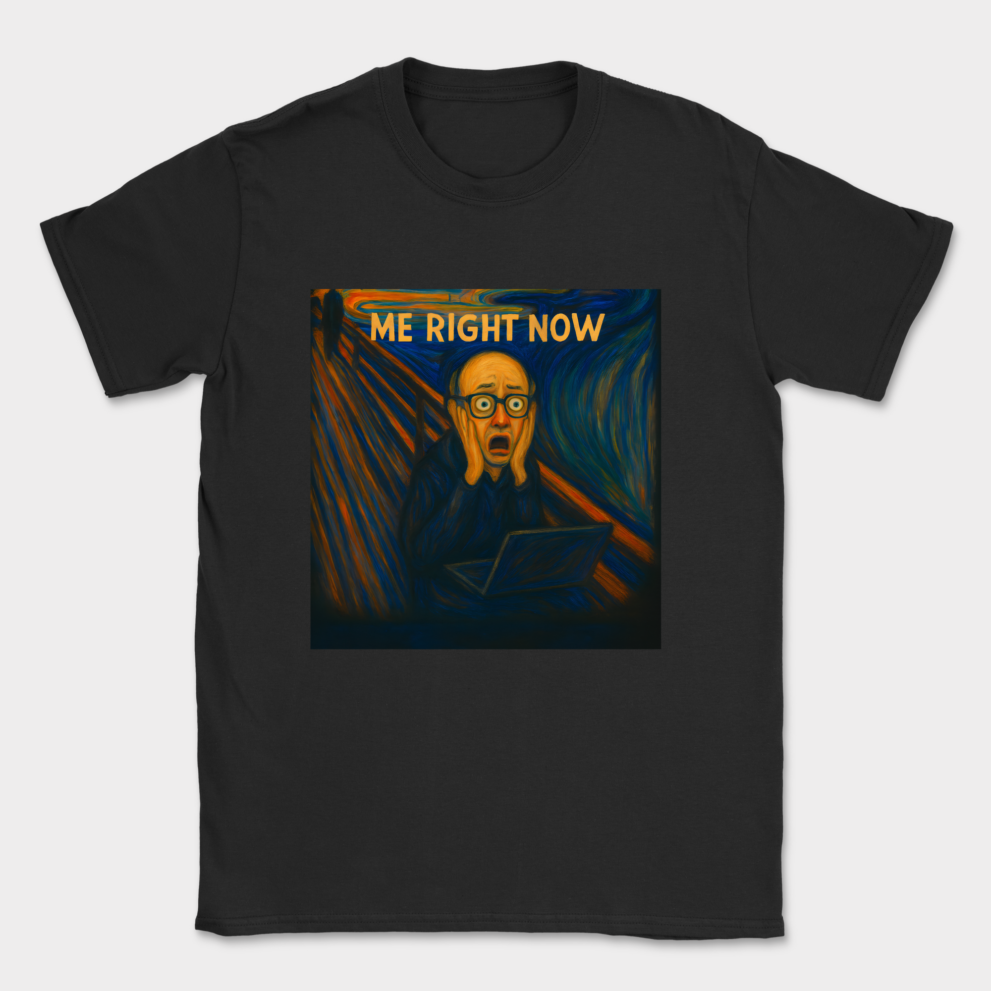 me right now scream shirt — Black