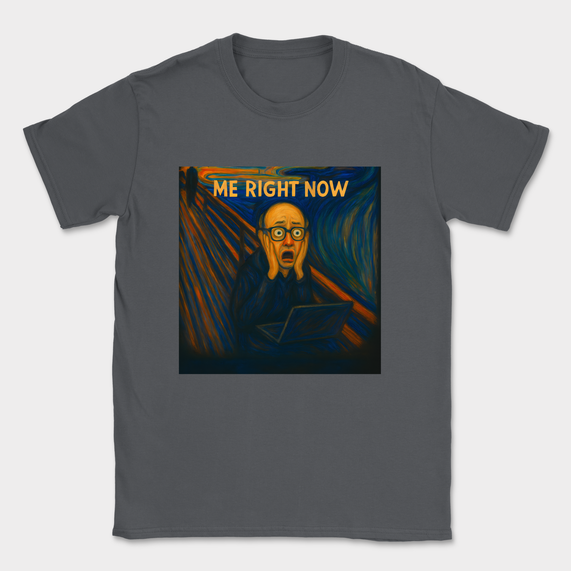 me right now scream shirt — Dark Heather Grey