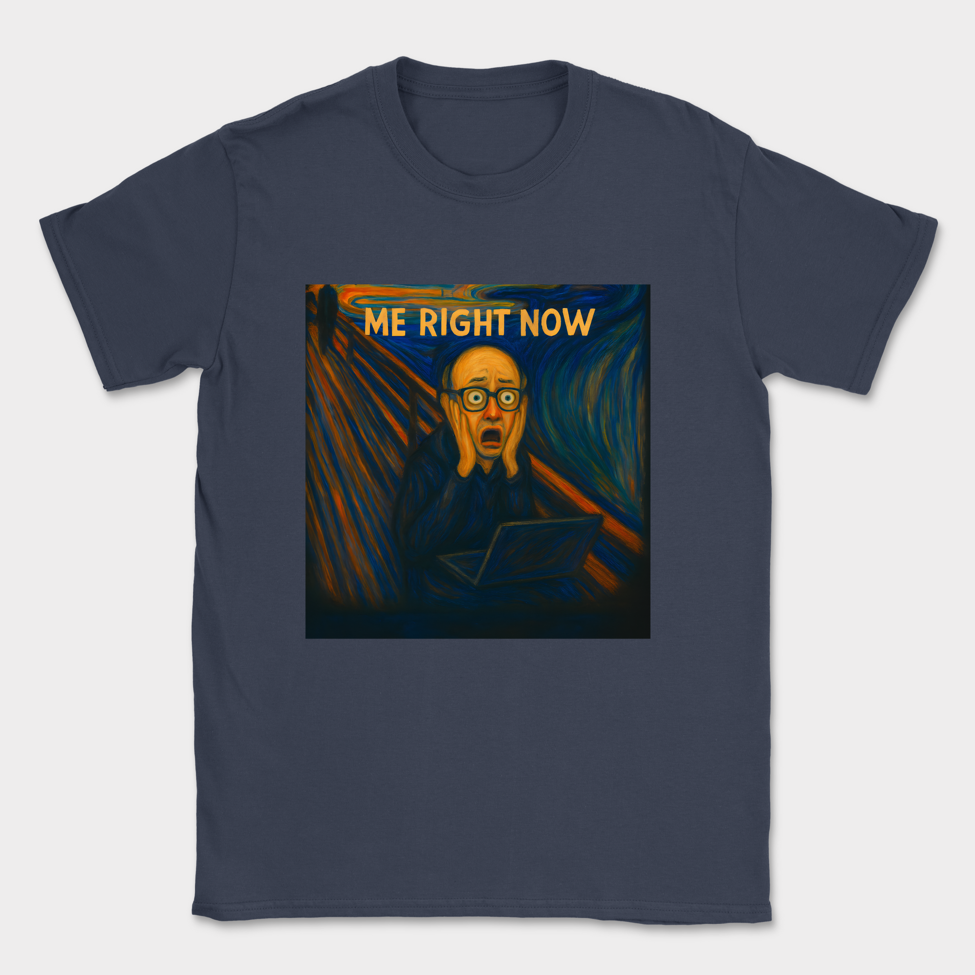 me right now scream shirt — Navy