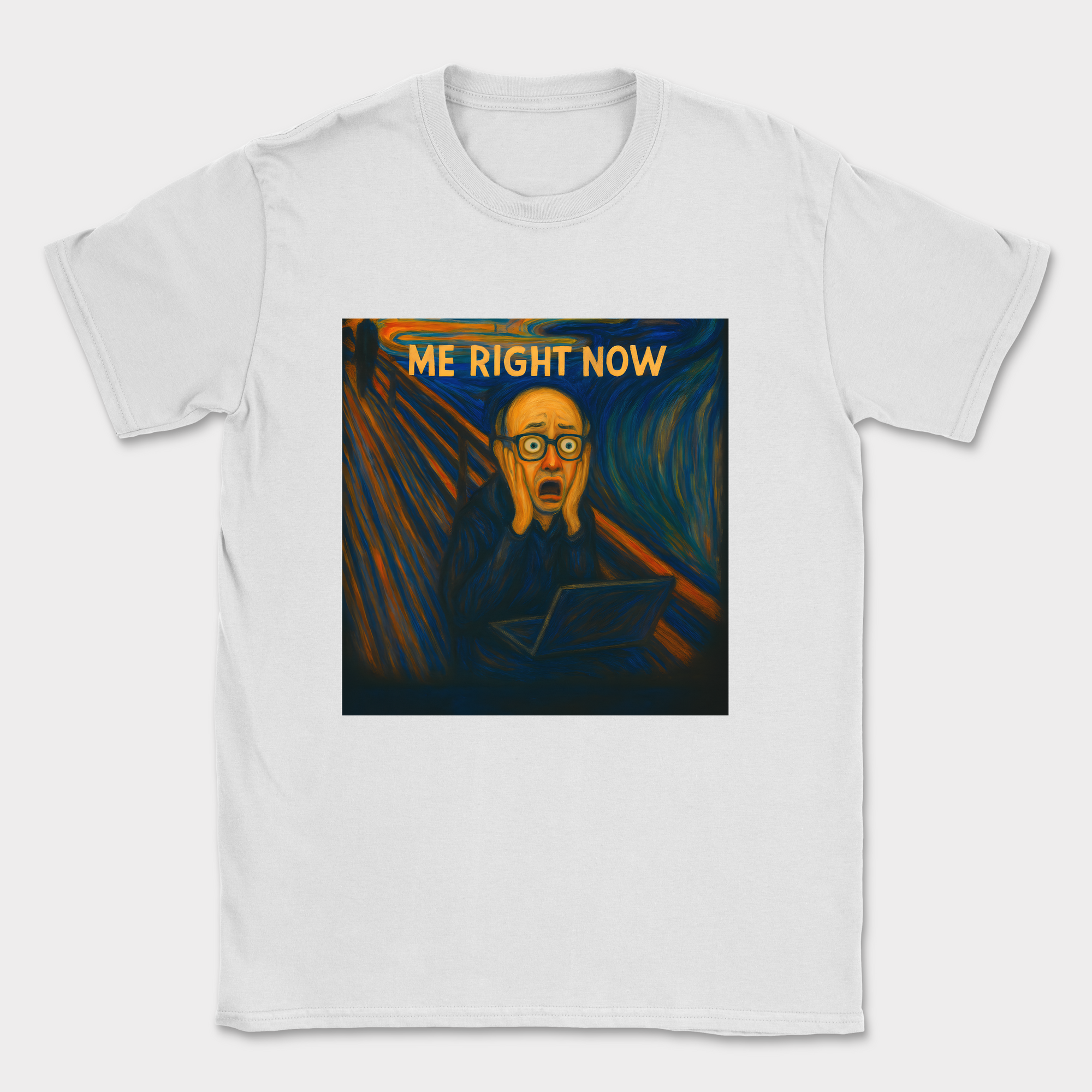 me right now scream shirt — White