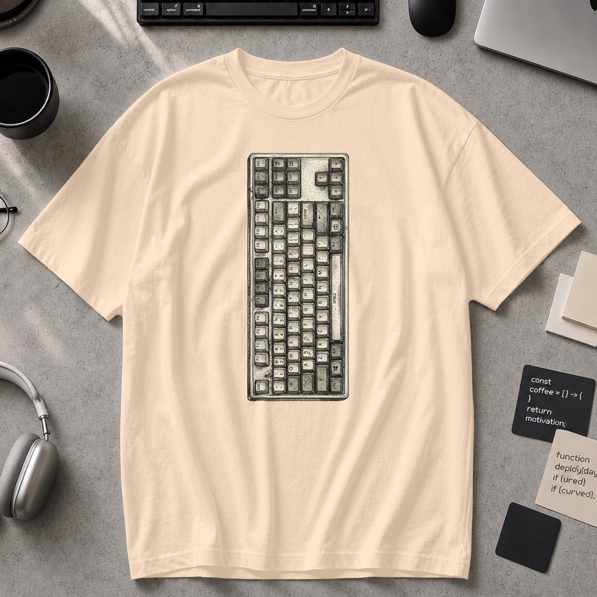 Mechanical Keyboard Premium Shirt - Ivory