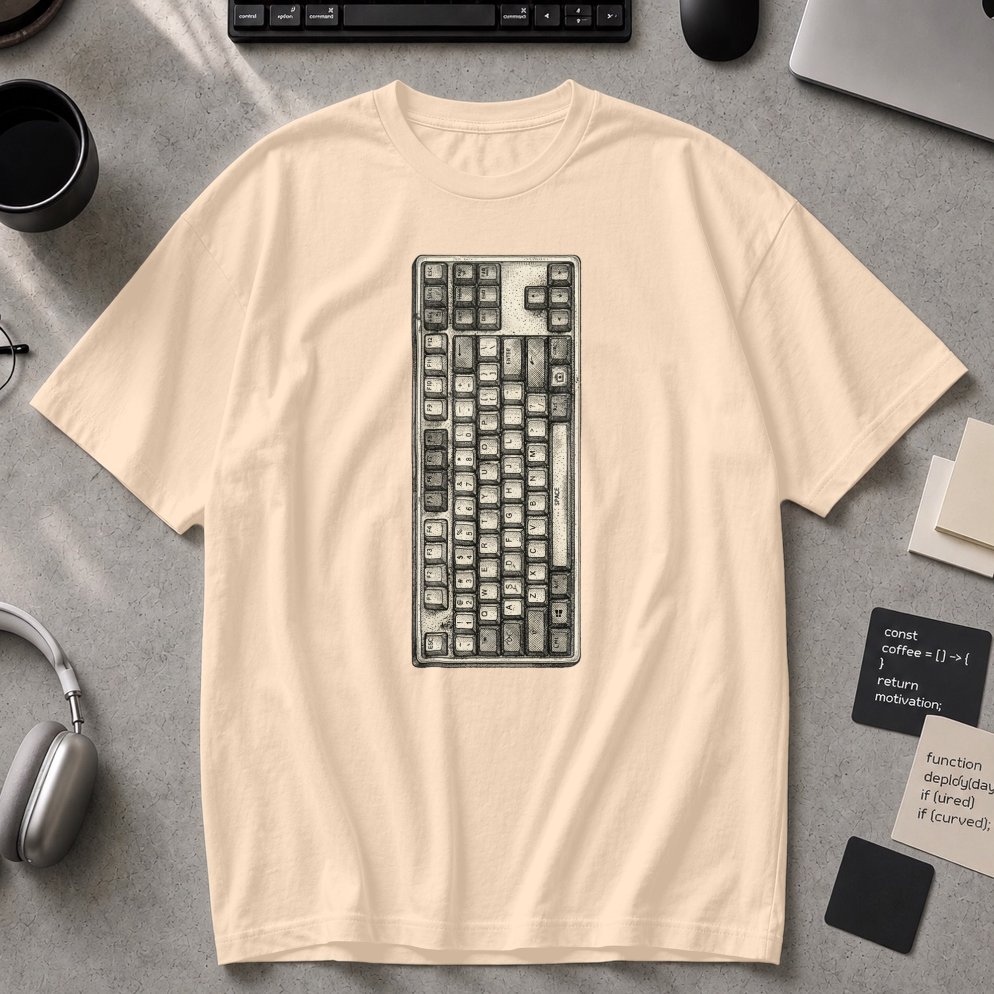 Mechanical Keyboard Premium Shirt - Ivory