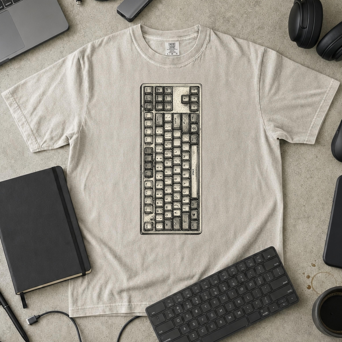 Mechanical Keyboard Premium Shirt — ivory Premium Shirt mock-up