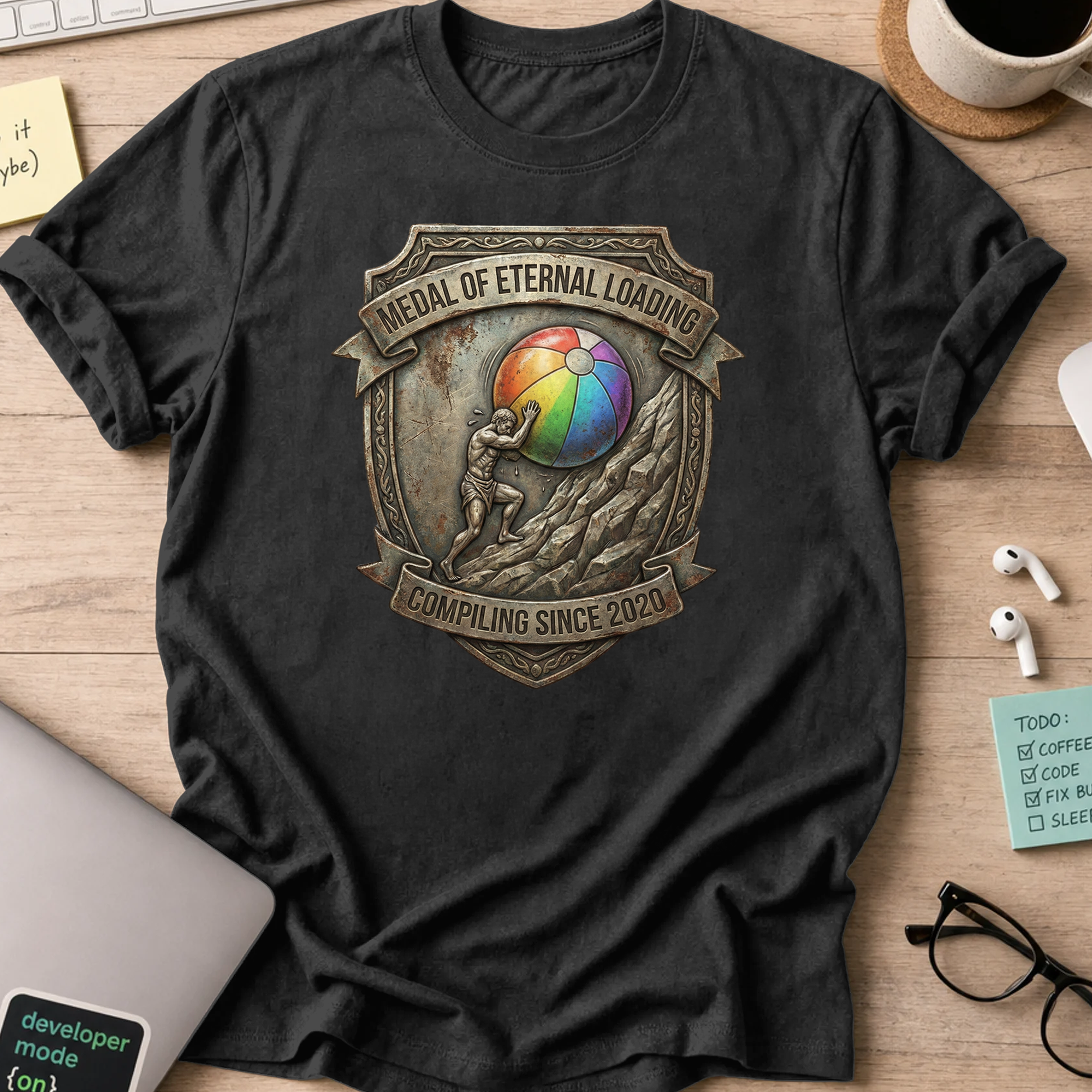 medal of eternal loading shirt - Black