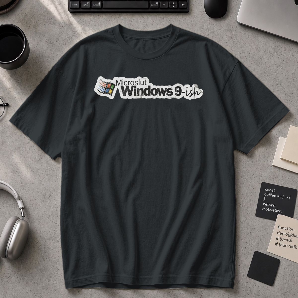 Microslut Windows 9 Ish Premium Shirt - Black