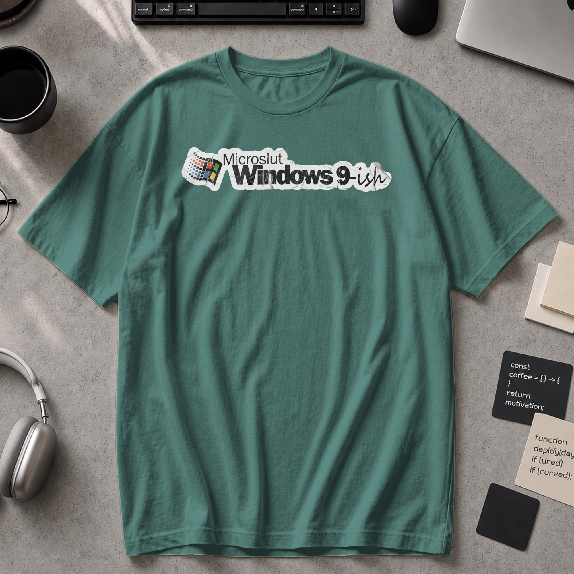 Microslut Windows 9 Ish Premium Shirt - Blue Spruce