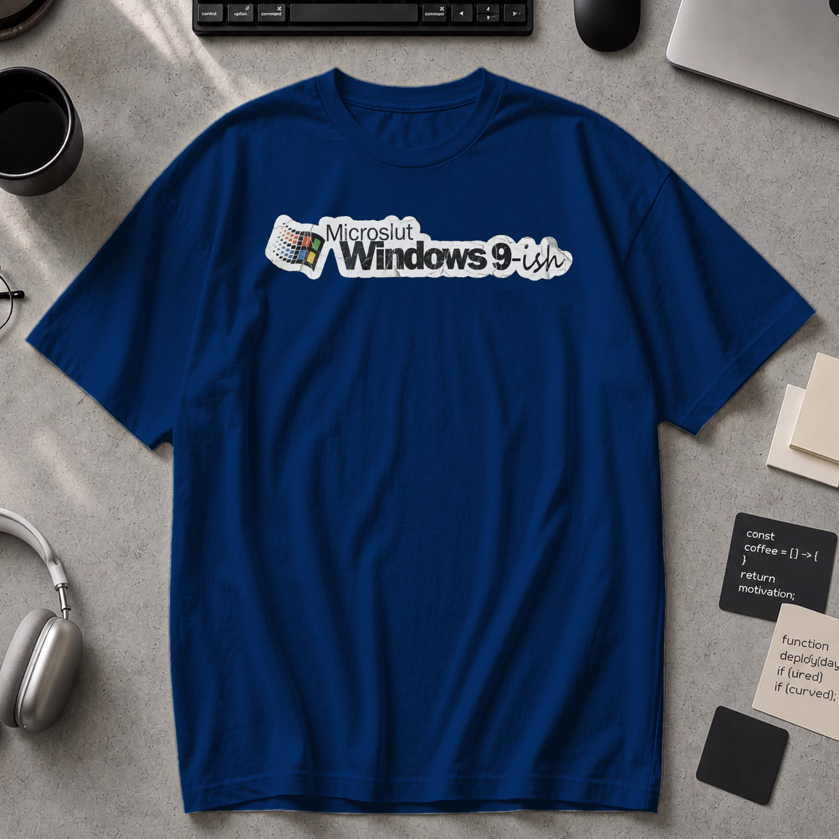 Microslut Windows 9 Ish Premium Shirt - True Navy