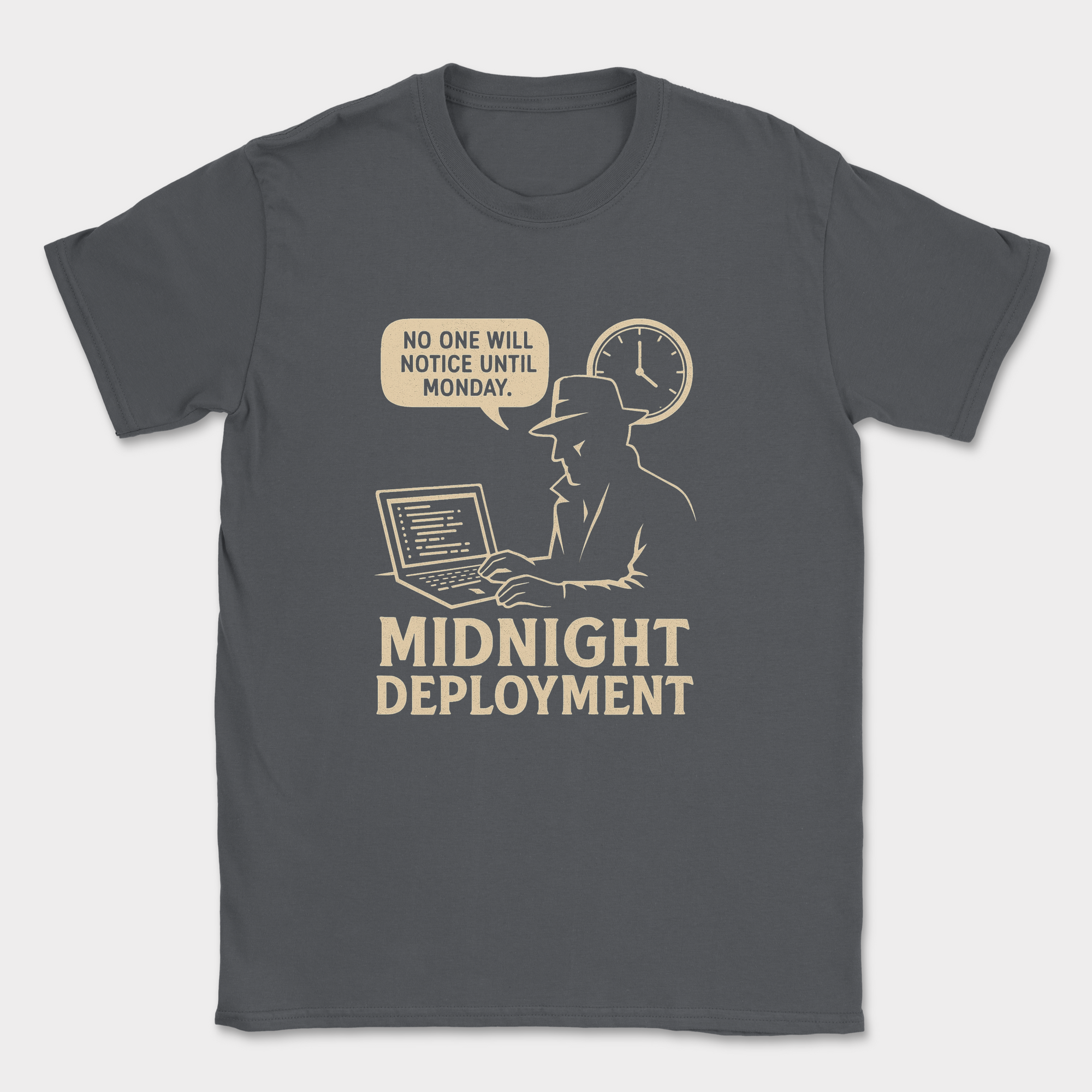 midnight deployment shirt — Dark Heather Grey