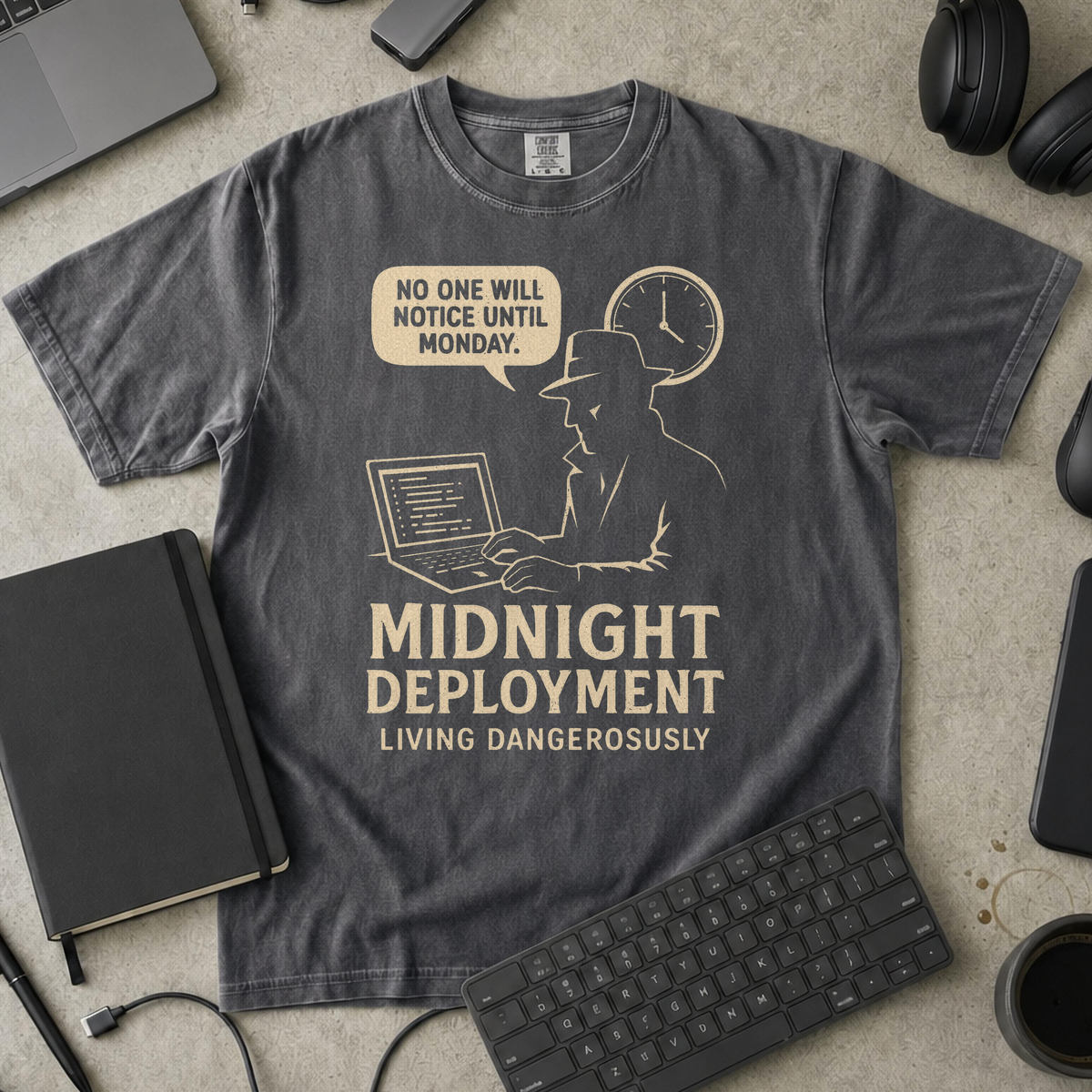 midnight deployment Premium Shirt — pepper Premium Shirt mock-up