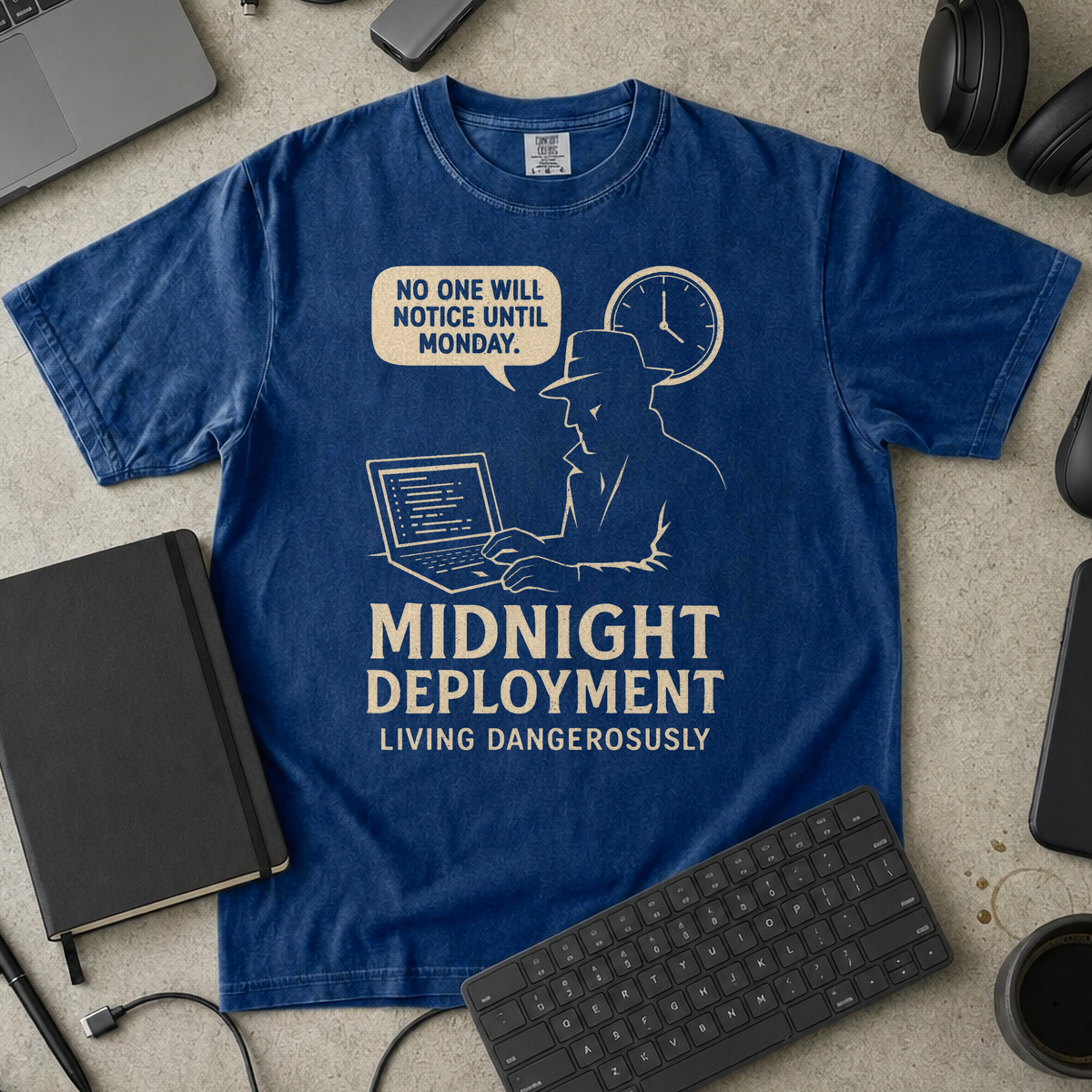 midnight deployment Premium Shirt — true navy Premium Shirt mock-up