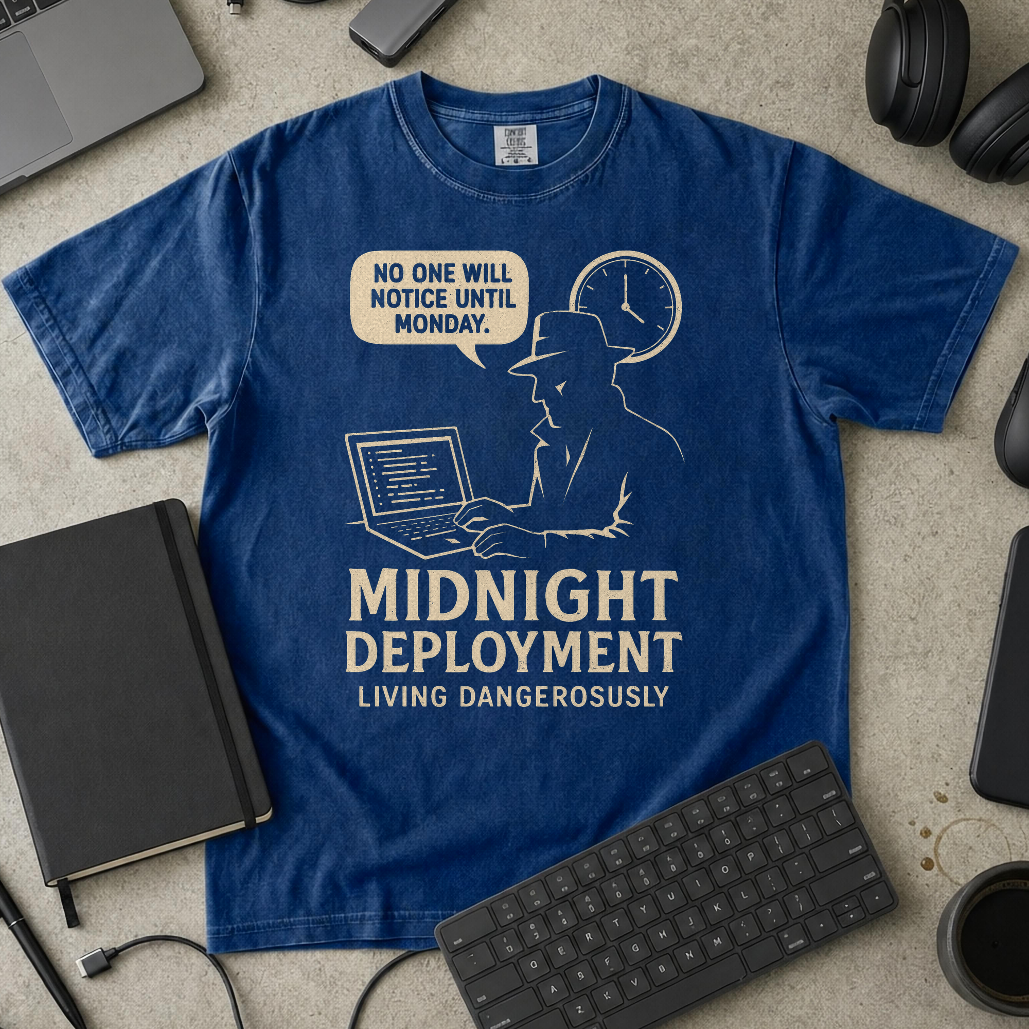 midnight deployment Premium Shirt — true navy Premium Shirt mock-up