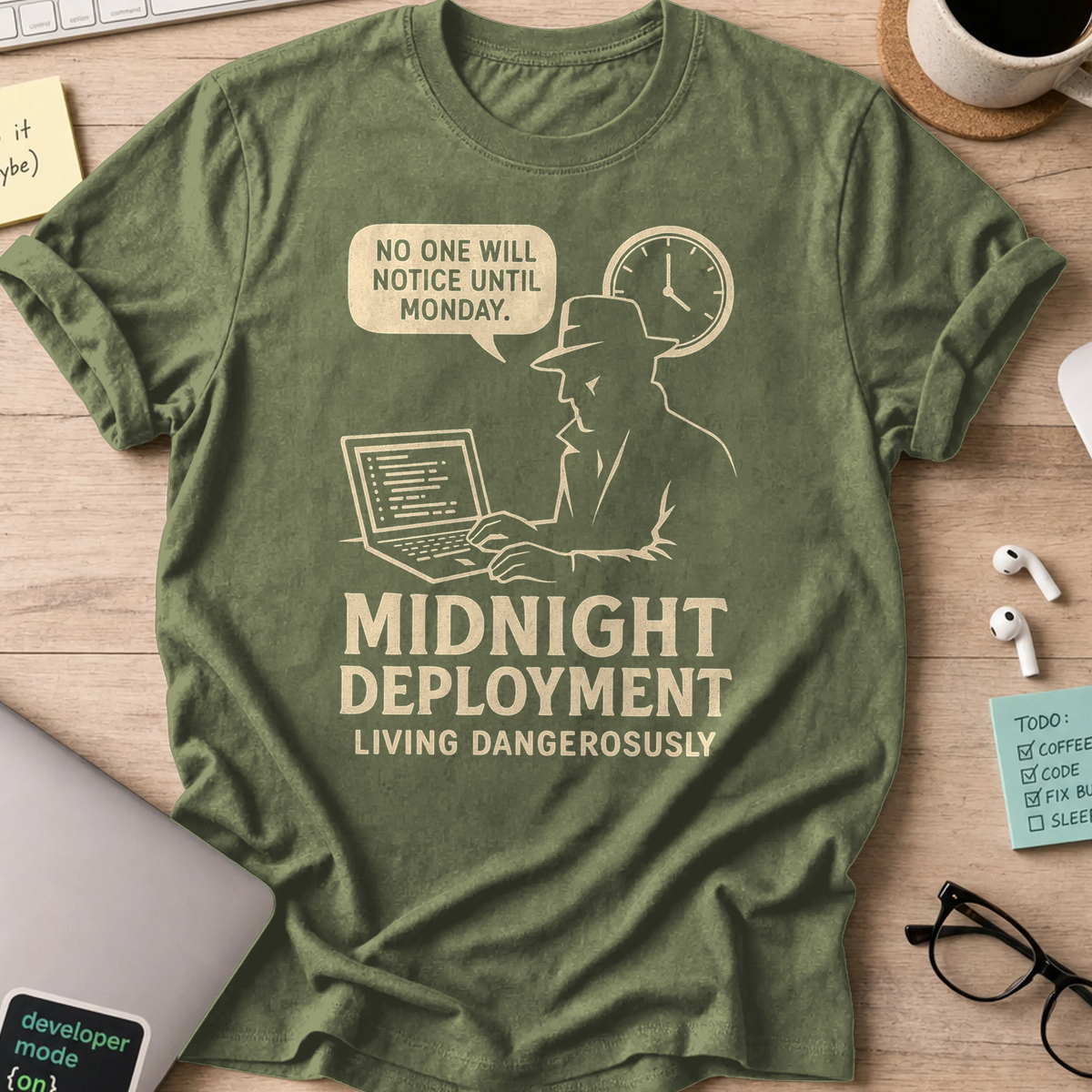 midnight deployment shirt - Military Green