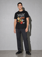 man i love fork git — Black full-body