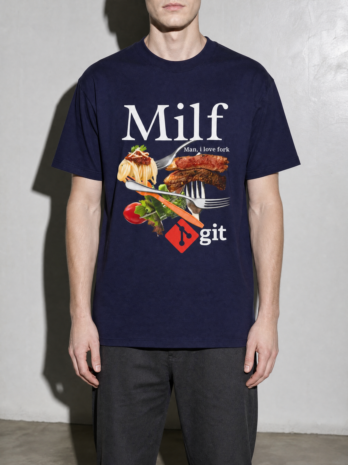 man i love fork git — True Navy product detail