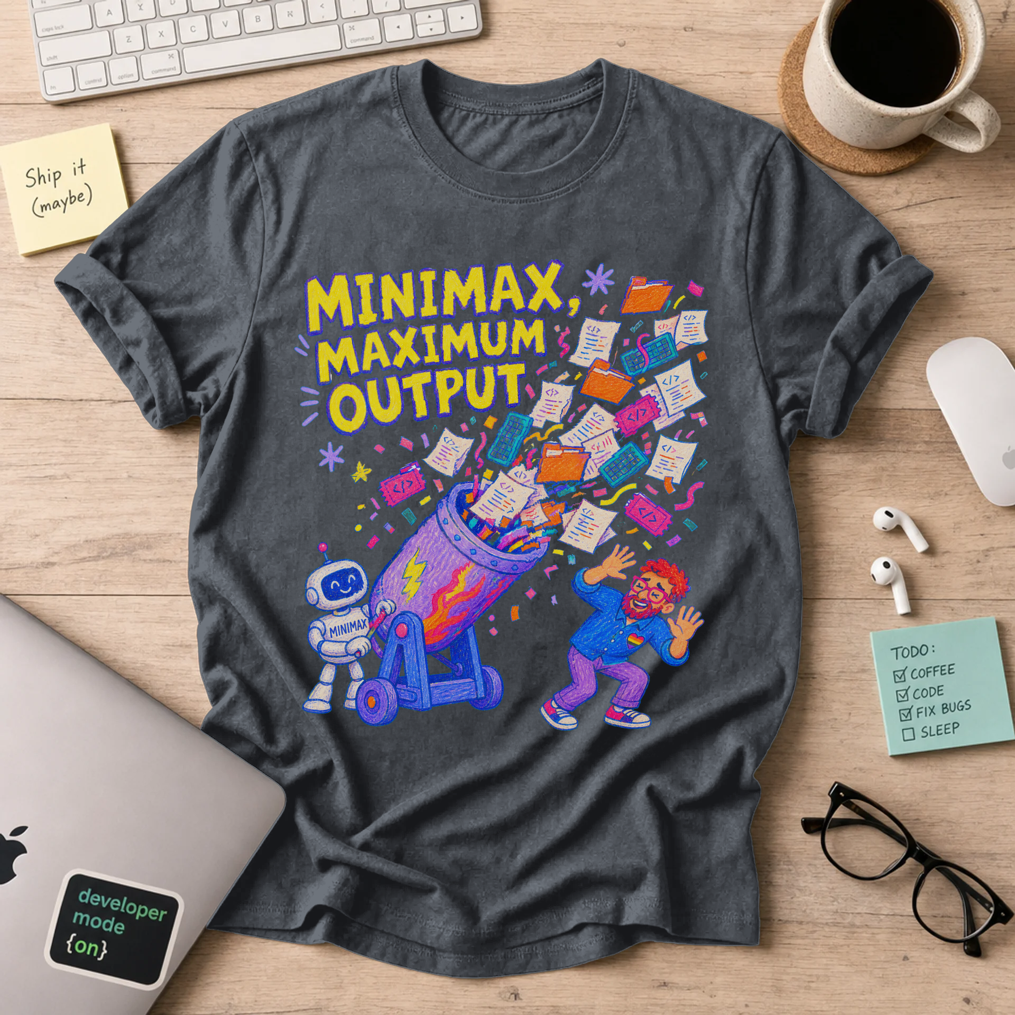 MiniMax, Maximum Output Shirt — Dark Heather