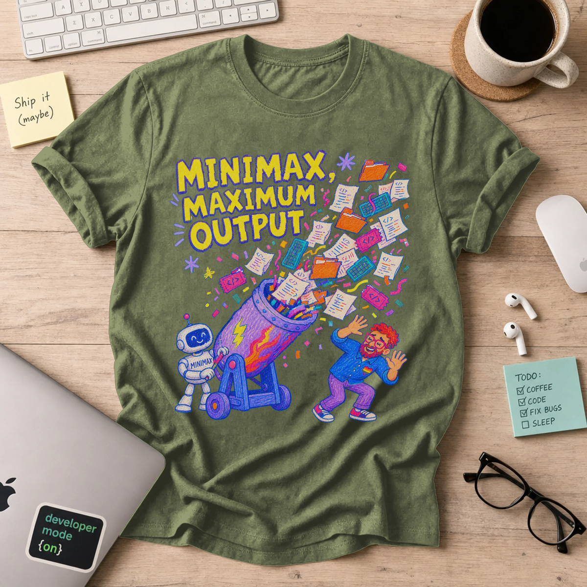 MiniMax, Maximum Output Shirt — Military Green