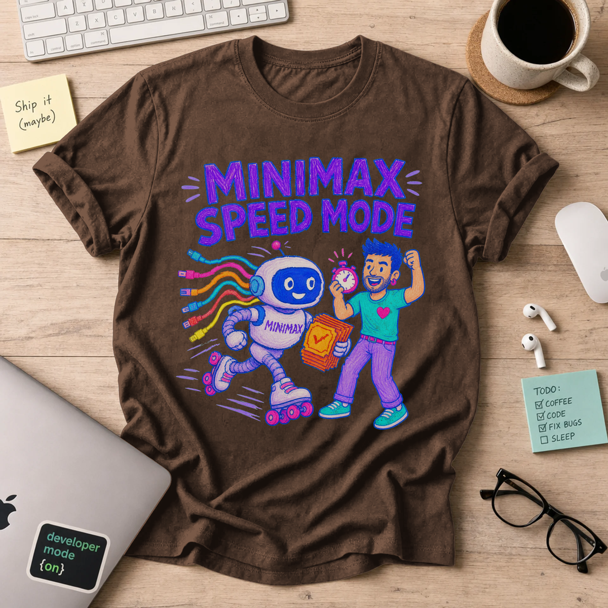 MiniMax Speed Mode Shirt — Dark Chocolate