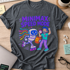 MiniMax Speed Mode Shirt — Dark Heather storefront mockup