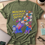 MiniMax, Maximum Output Shirt — Military Green storefront mockup