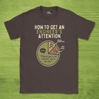 Code Culture engineer's attention shirt funny programmer T-Shirt in Dark Chocolate — Code Culture developer clothing