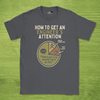 Code Culture engineer's attention shirt funny programmer T-Shirt in Dark Heather Grey — Code Culture developer clothing