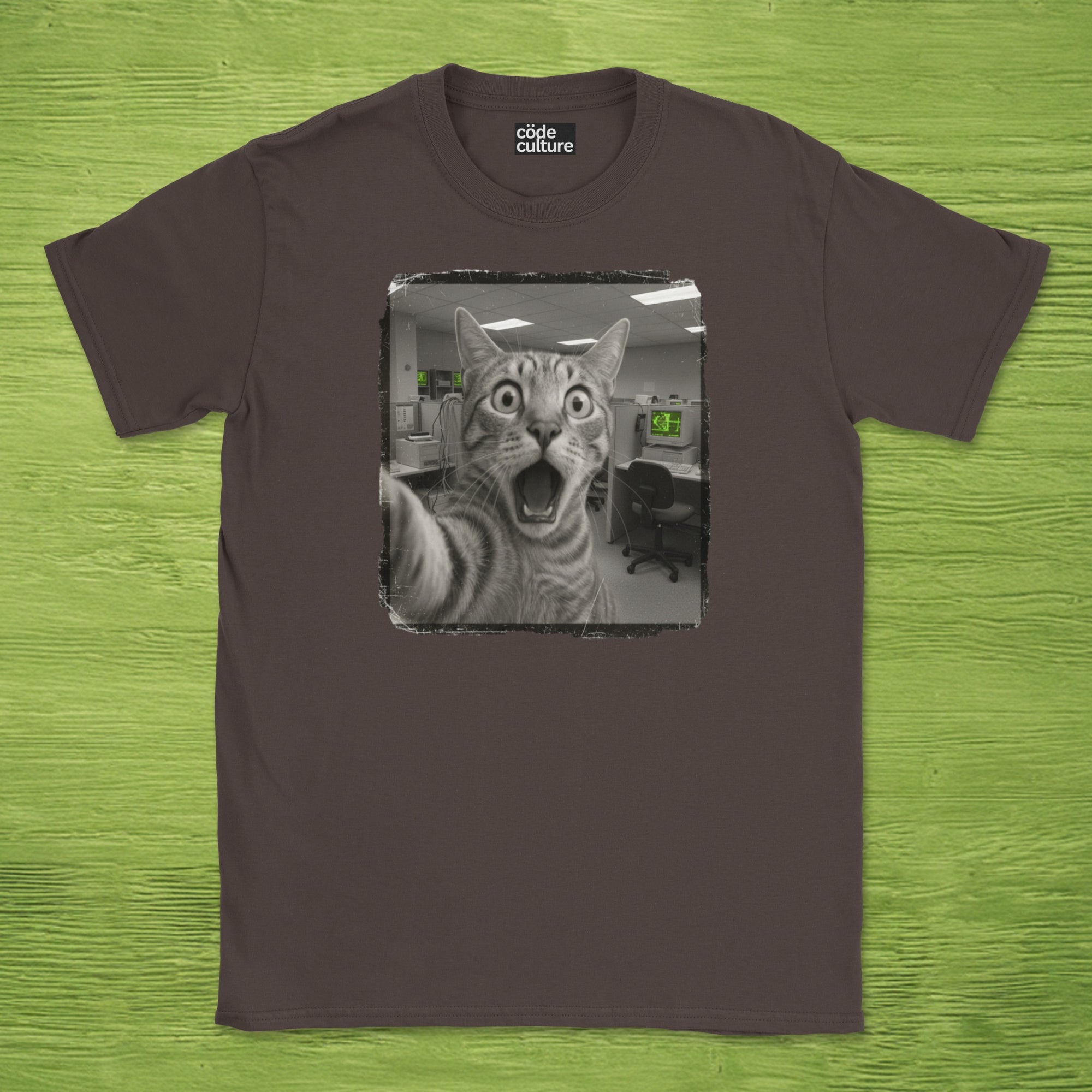 shocked cat IT department shirt