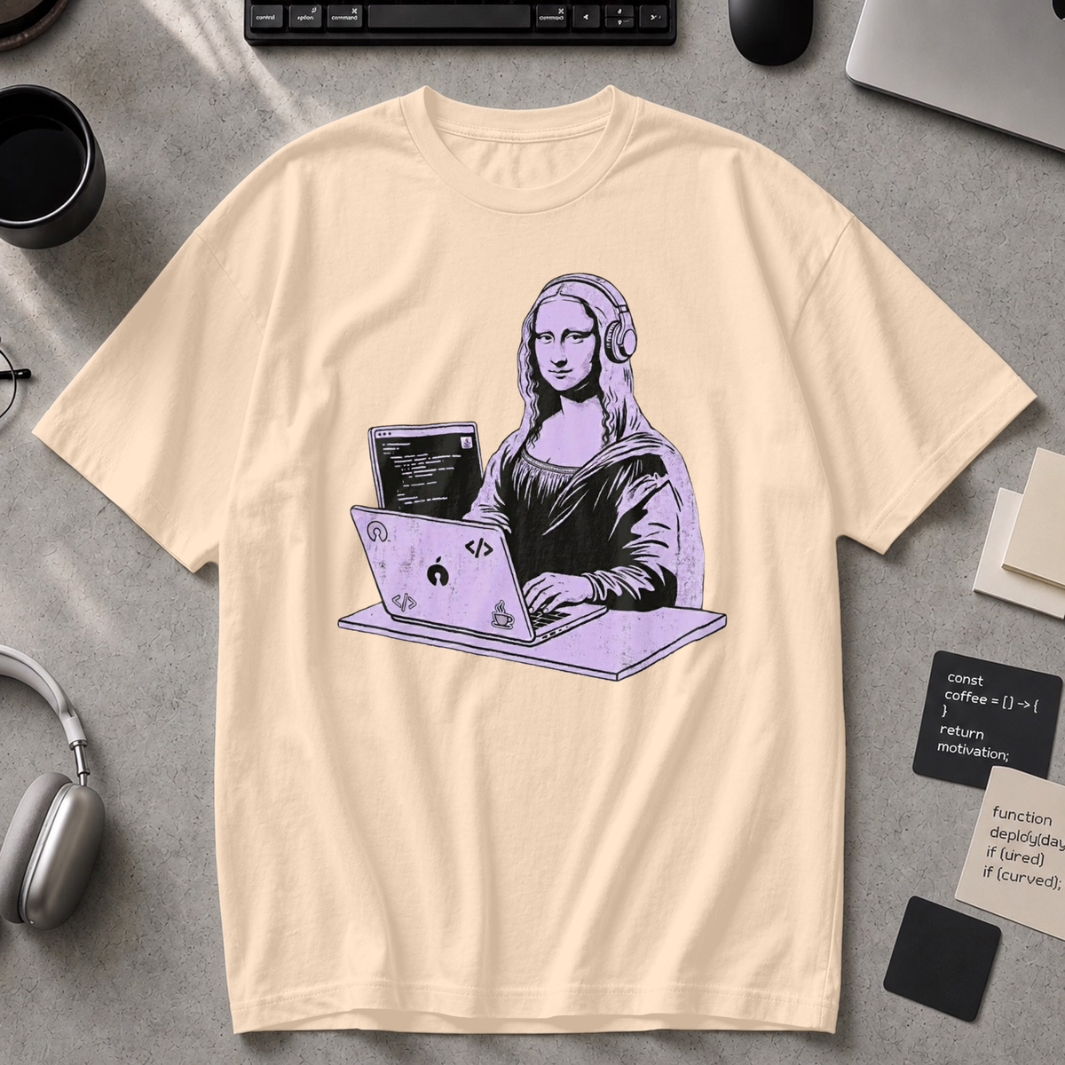 Mona Lisa Developer Premium Shirt - Ivory