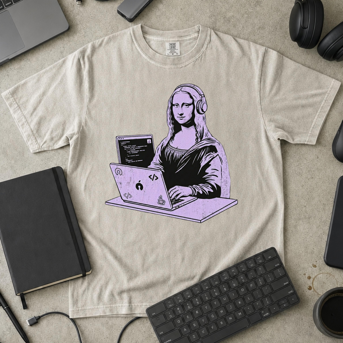 Mona Lisa Developer Premium Shirt — ivory Premium Shirt mock-up