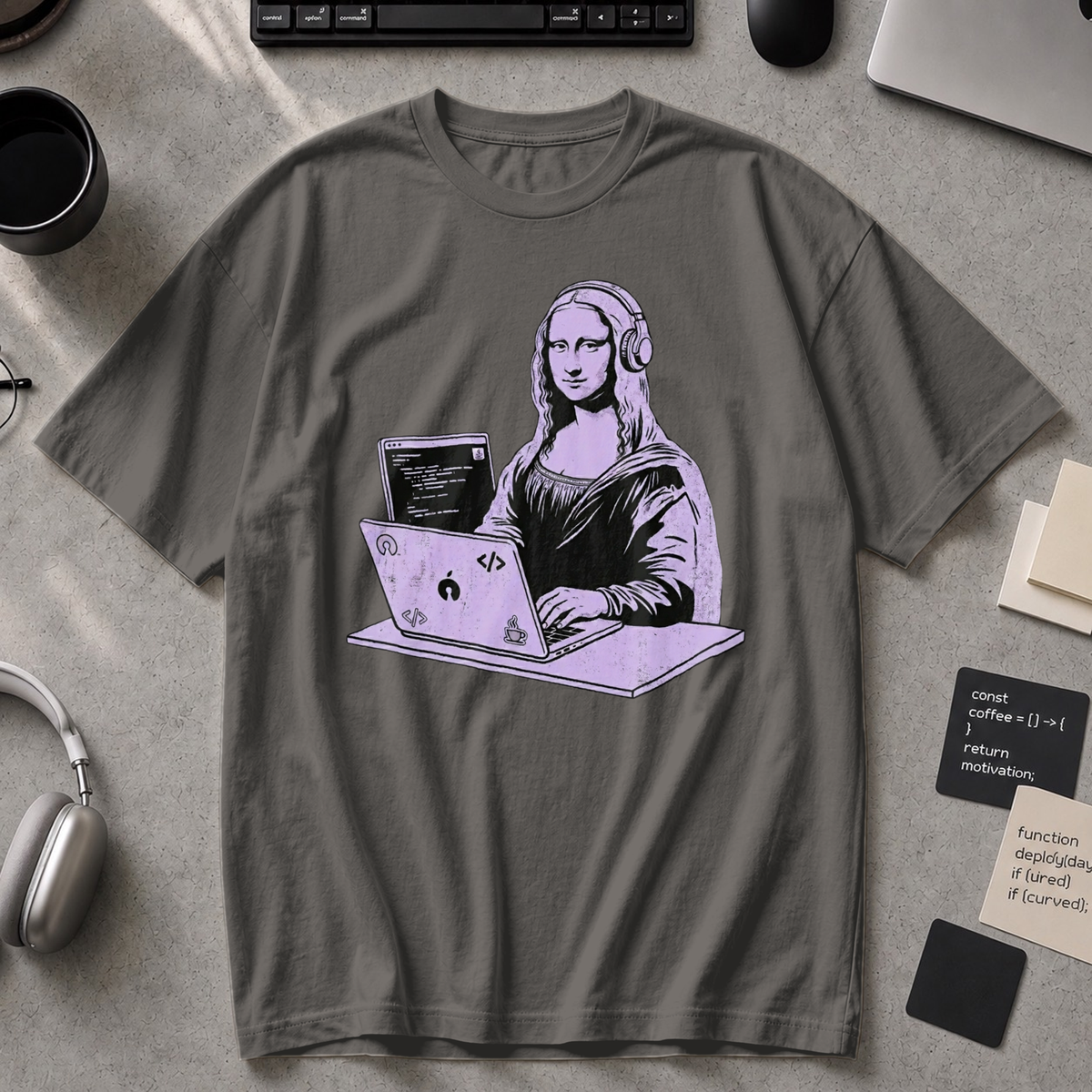 Mona Lisa Developer Premium Shirt - Pepper