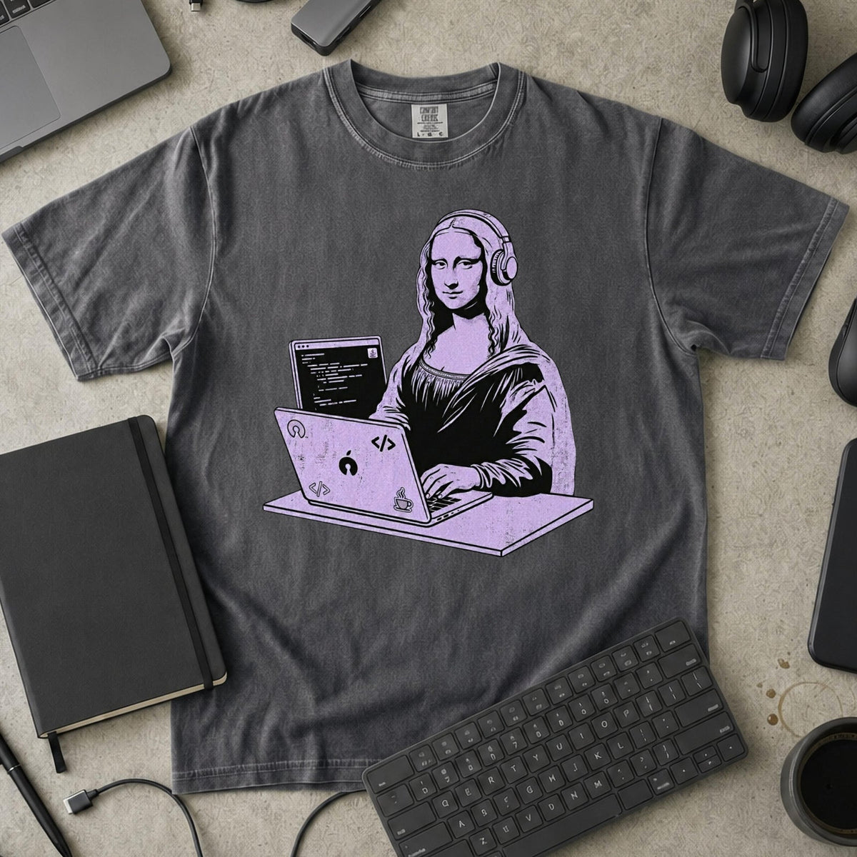 Mona Lisa Developer Premium Shirt — pepper Premium Shirt mock-up