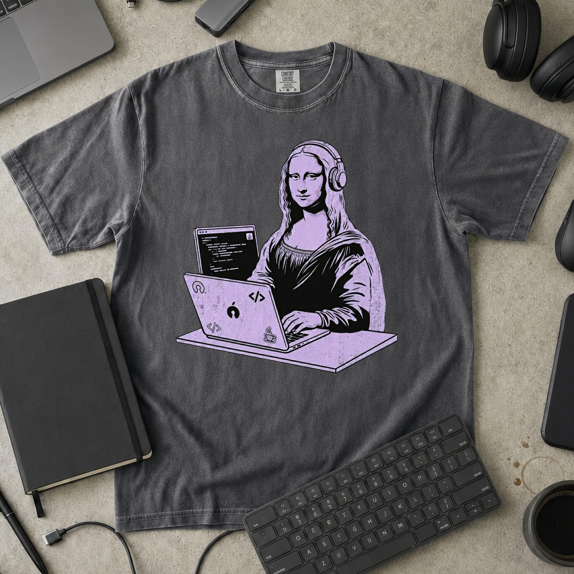 Mona Lisa Developer Premium Shirt — pepper Premium Shirt mock-up
