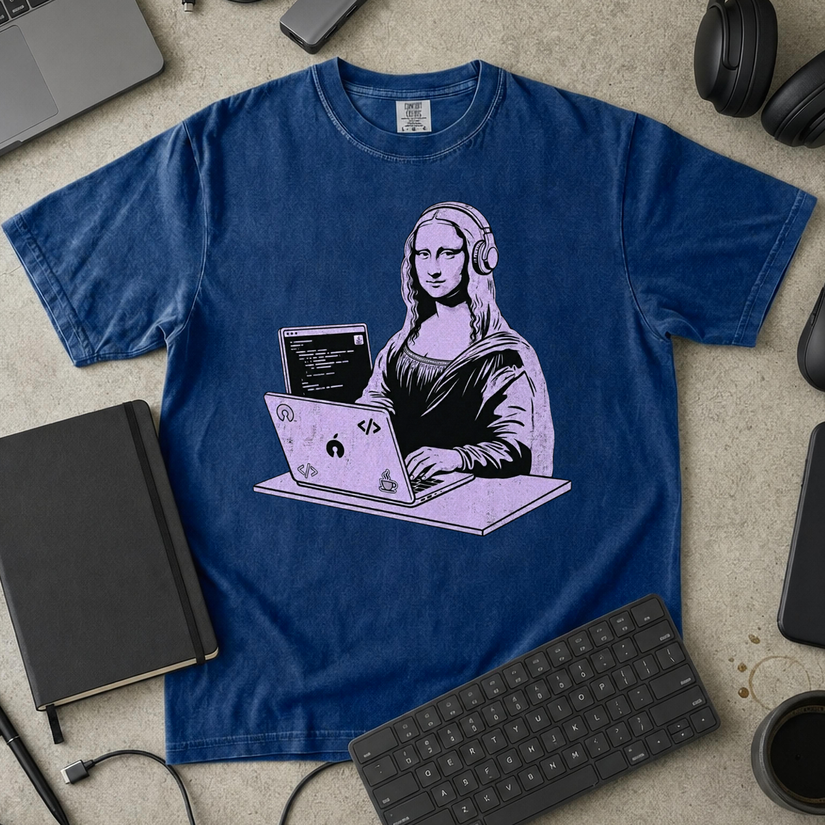 Mona Lisa Developer Premium Shirt — true navy Premium Shirt mock-up