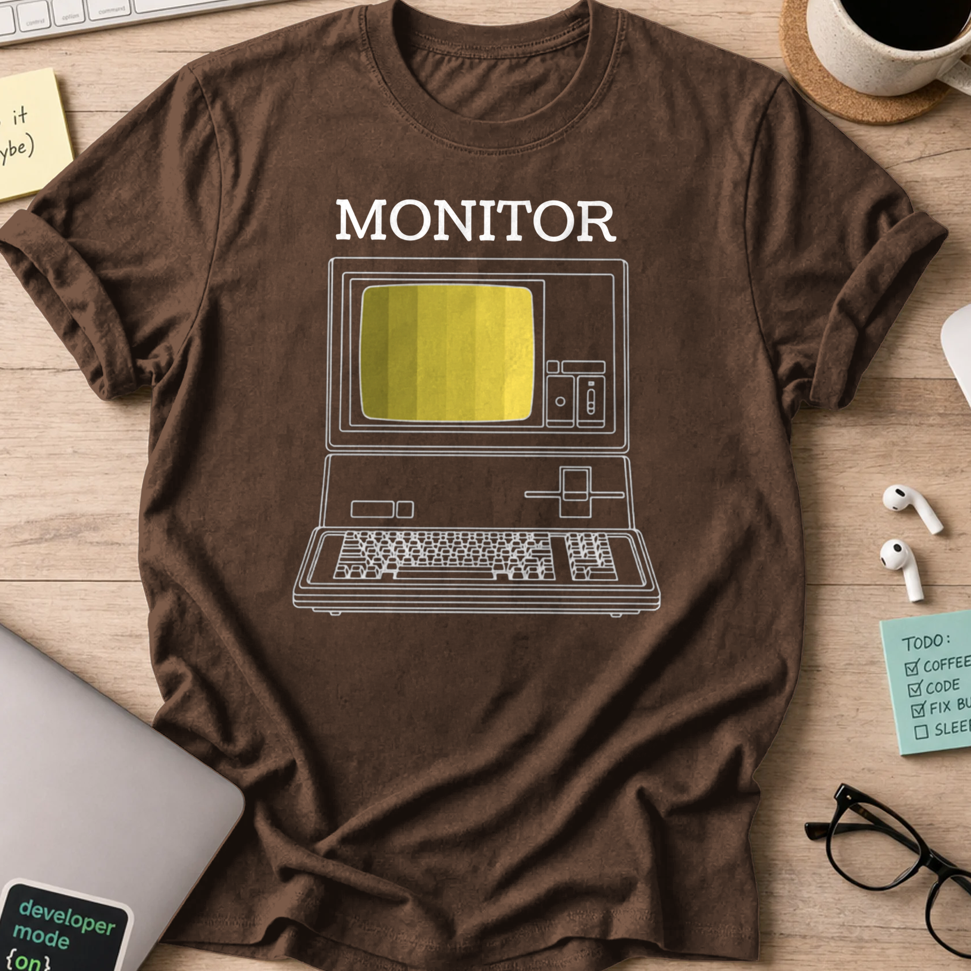 monitor shirt - Dark Chocolate