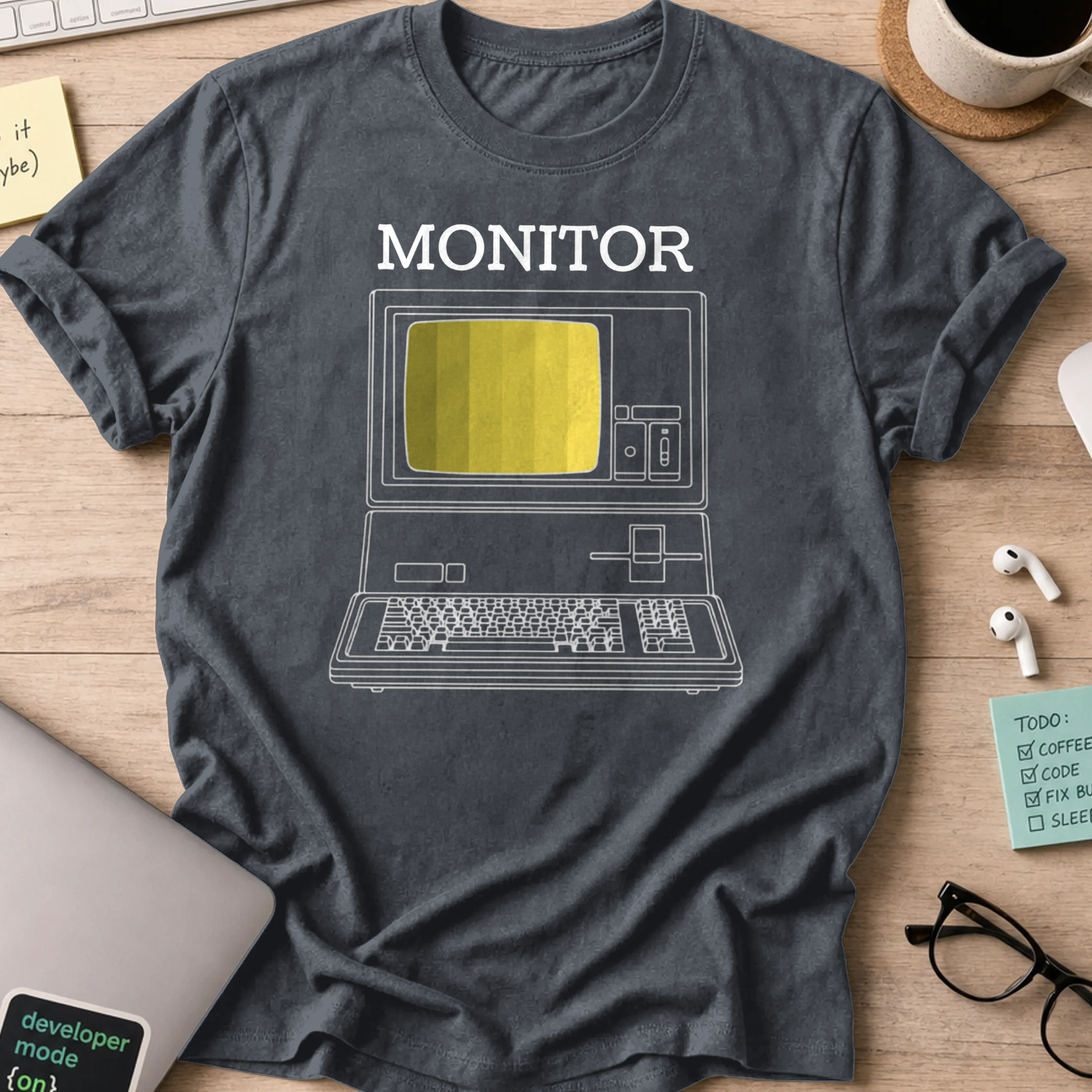 monitor shirt - Dark Heather