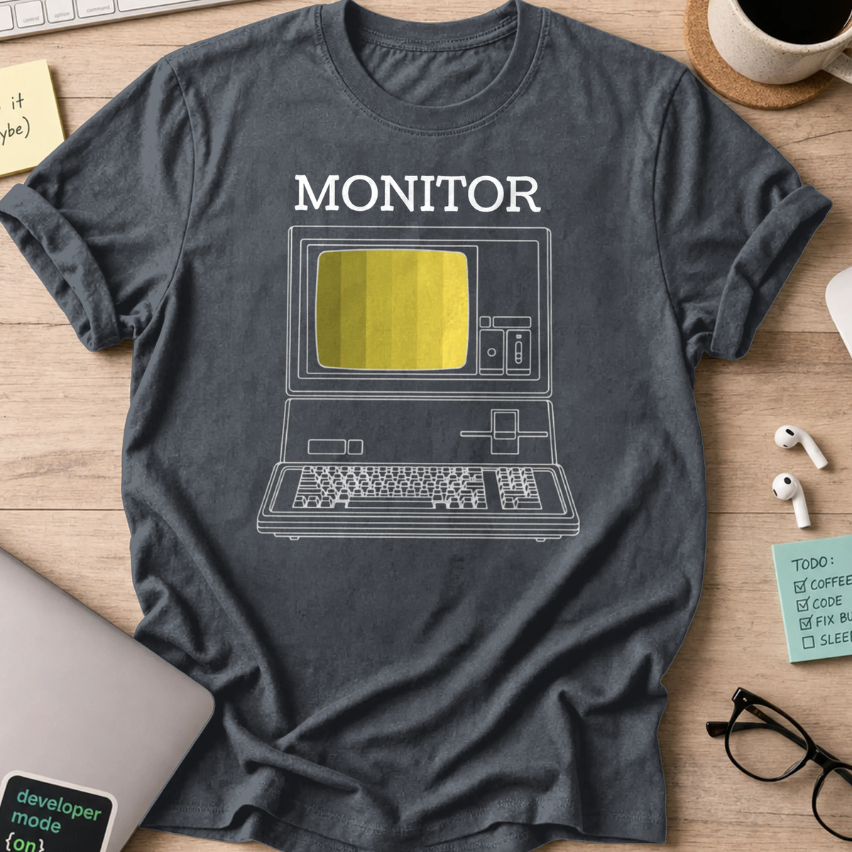 monitor shirt - Dark Heather