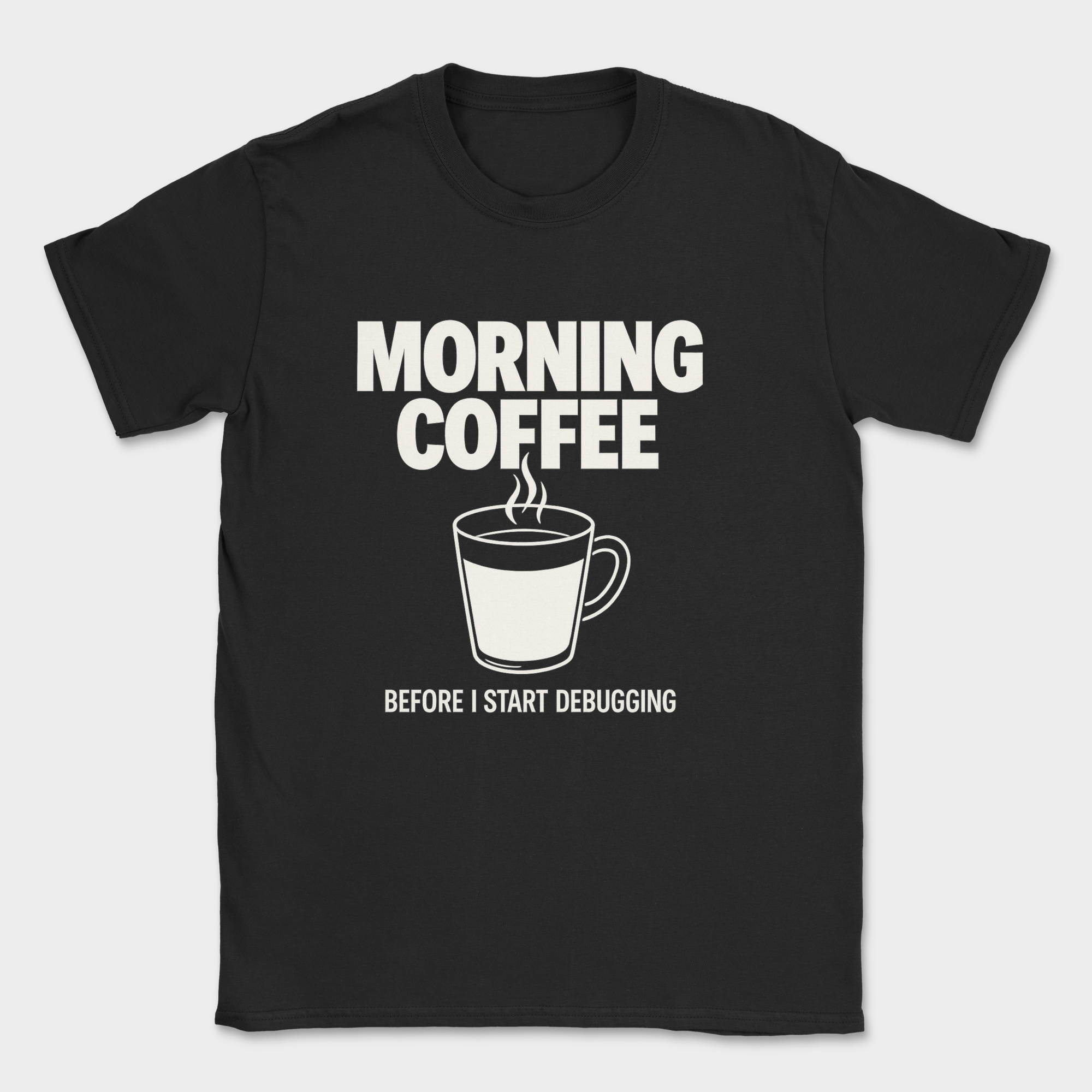morning coffee shirt — Black