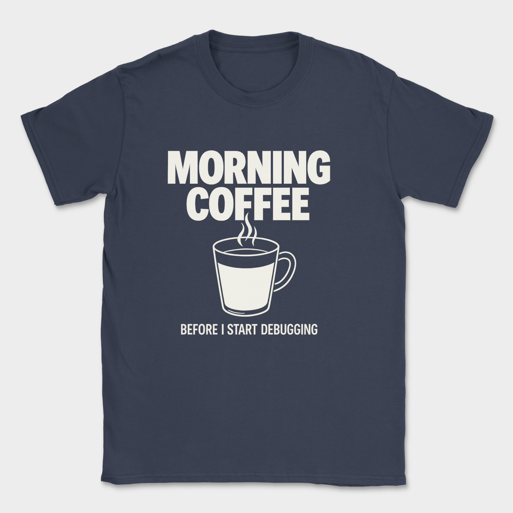 morning coffee shirt — Navy