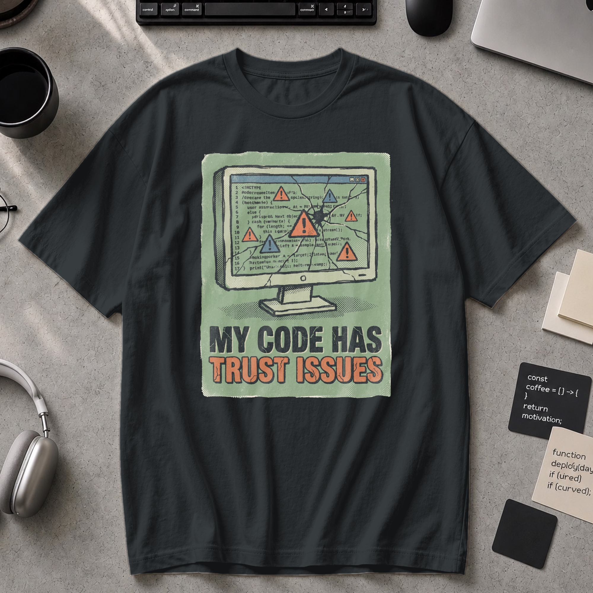 My Code Has Trust Issues Premium Shirt - Black