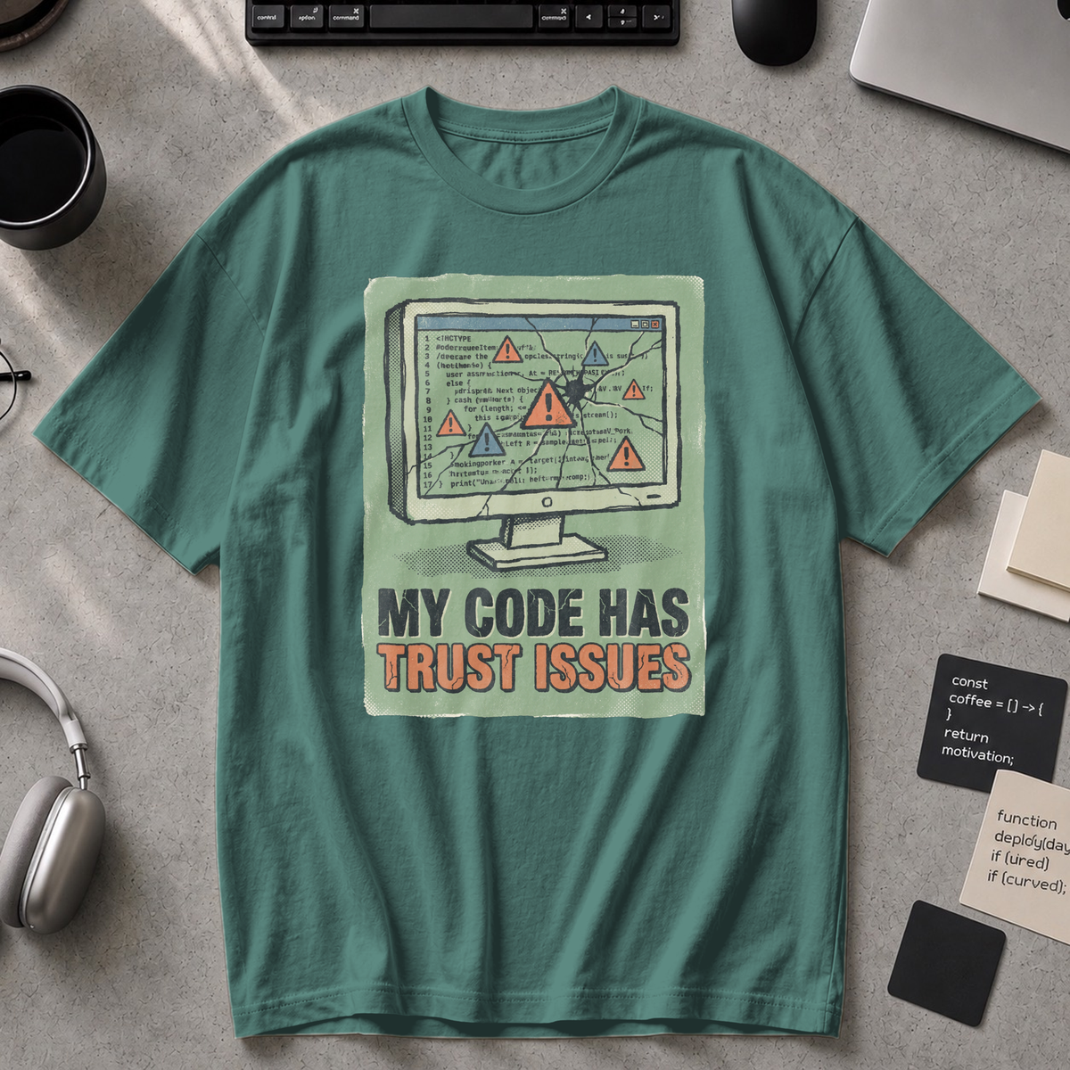 My Code Has Trust Issues Premium Shirt - Blue Spruce