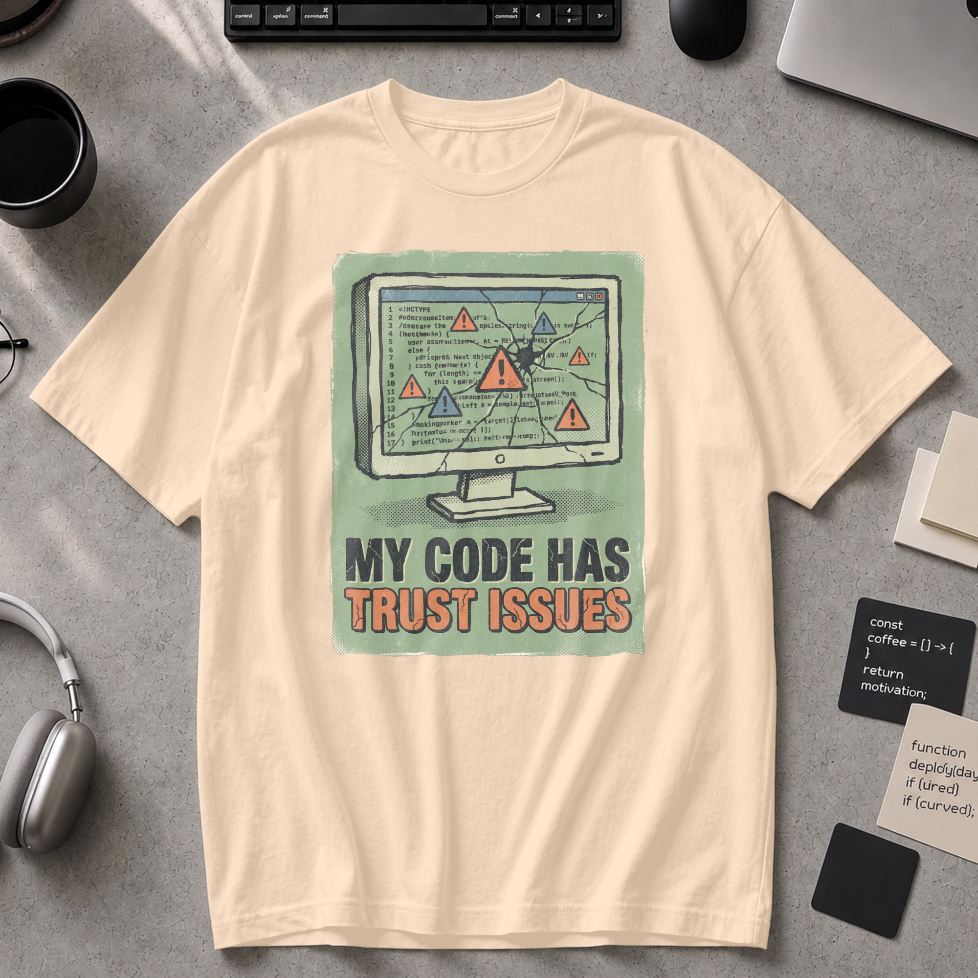 My Code Has Trust Issues Premium Shirt - Ivory